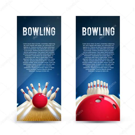 Bowling Realistic Banners — Stock Vector © Andrewvec 125710426