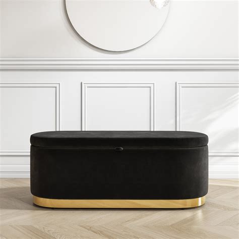 Black Velvet 3 Seater Sofa With Matching Storage Footstool Monroe