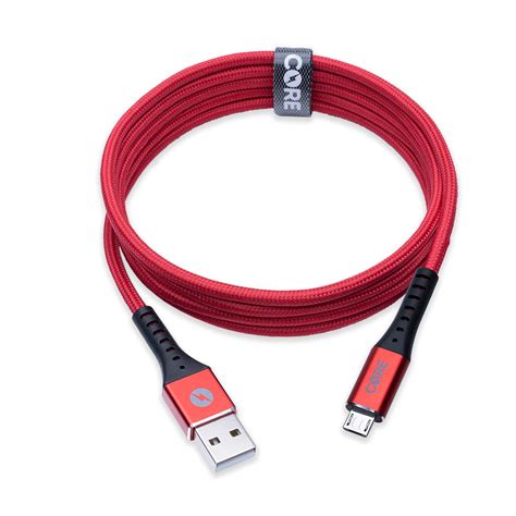 Core Braided Micro Usb Cable Red