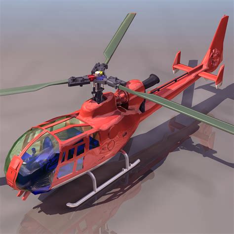Helicopter 3d Asset Game Ready Cgtrader