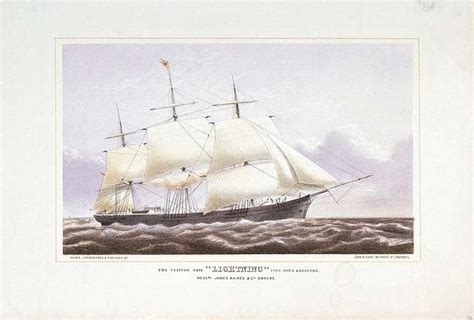 The Clipper Ship Lightning 1854 1769 Tons Register Messrs James