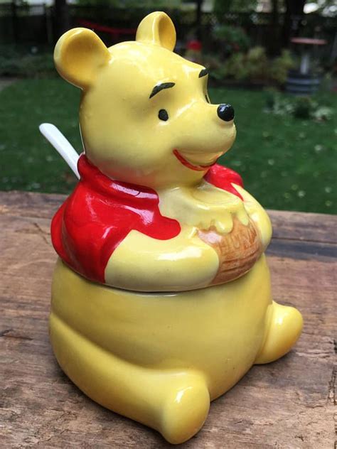 Winnie The Pooh Hunny Pot Walt Disney Productions Honey Jar Etsy Winnie The Pooh Honey Jar