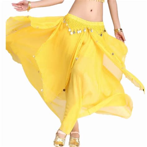 Womens Belly Dance Costume Skirt Black Gypsy Skirt Indian Long Skirts Belly Dancing Coins