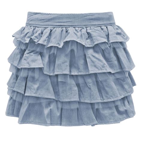 New Ladies Short Ruffle Denim Skirts Womens Gypsy Summer Lace Frill