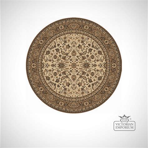 Circular Victorian Rug Style Ka13720 In 6 Different Colourways