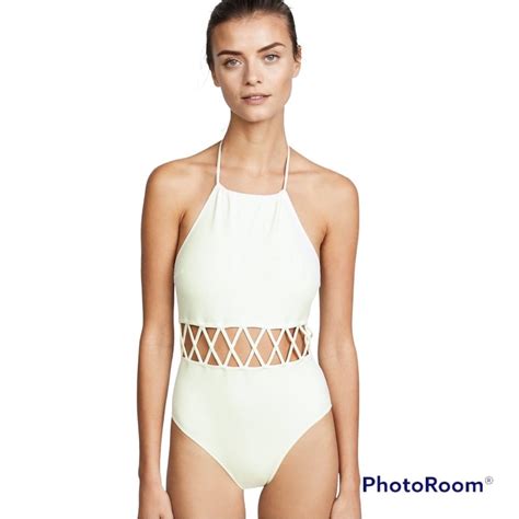 solid and striped cream the barbara one piece swimsuit gem