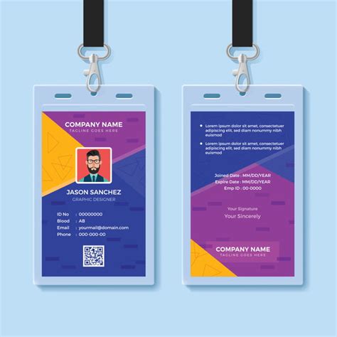 Modern Creative Id Card Design Template Template For Free Download On
