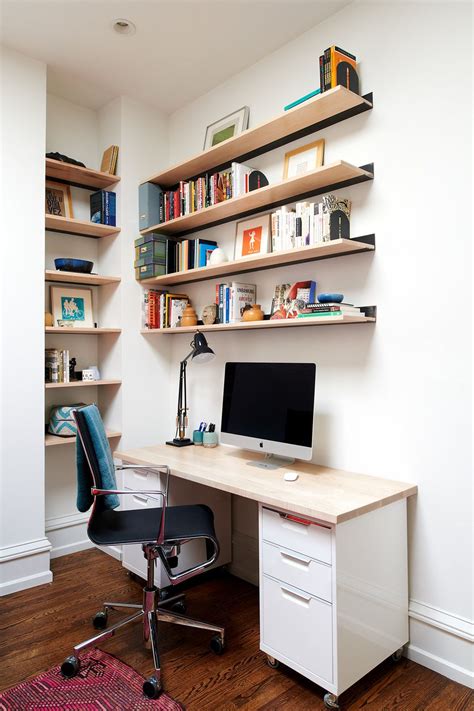 A Very Vibrant Victorian Shelves Above Desk Home Office Shelves