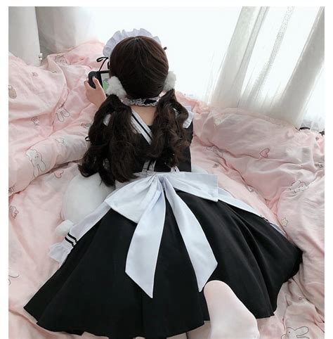 Maid Outfit Sweet Dress Cosplay Maid Costume Short Sleeve Etsy