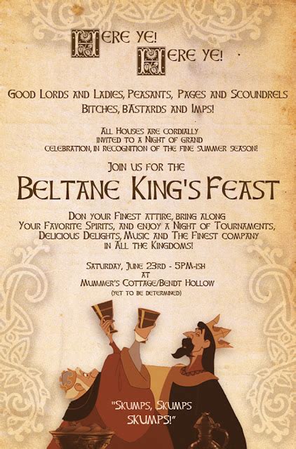 little adventure king s feast invitation