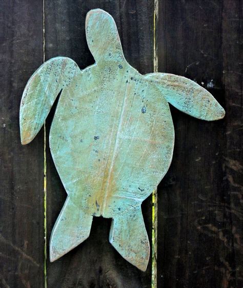 Rustic Wooden Sea Turtle Wall Decor Ocean Themed Nursery Etsy Sea