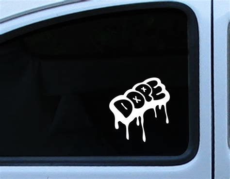 1pc 5 Euro Jdm Urban Graffiti Style Drip Dope Stance Car Window Bumper