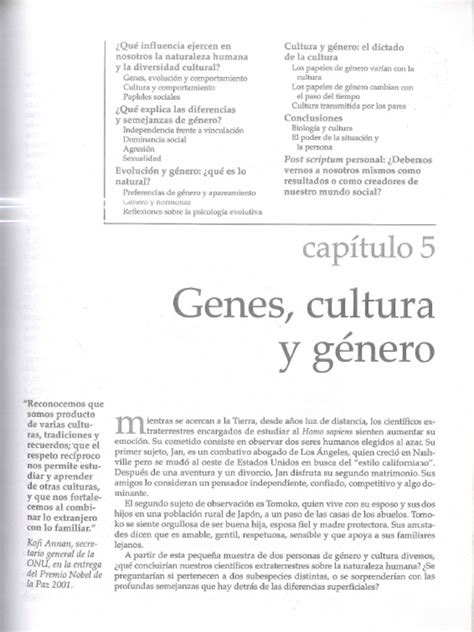 Capitulo 5 Ps Genes Cultura Y Genero Pdf