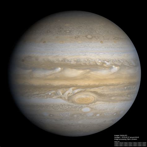High Resolution Global View Of Jupiter From Voyager 1 The Planetary