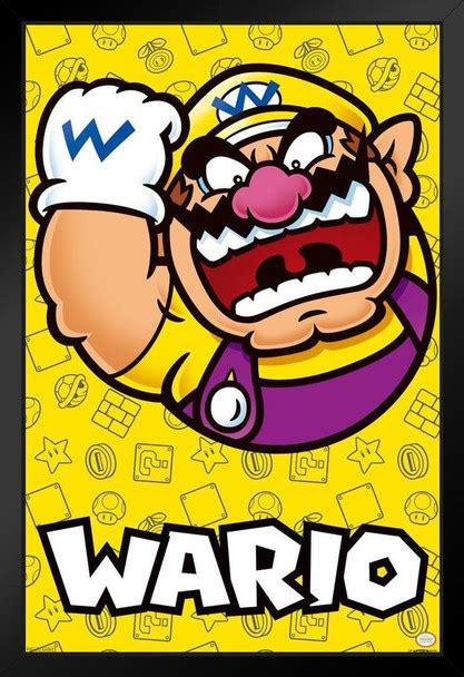 Super Mario Bros Wario Nintendo Framed Poster 12x18 Inch Inch Poster
