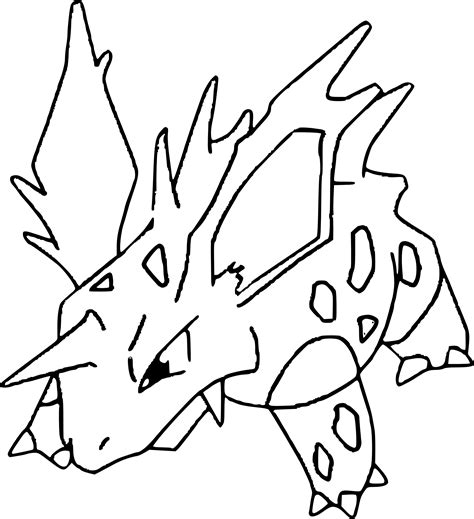 Coloriage Nidorino Pokemon à Imprimer