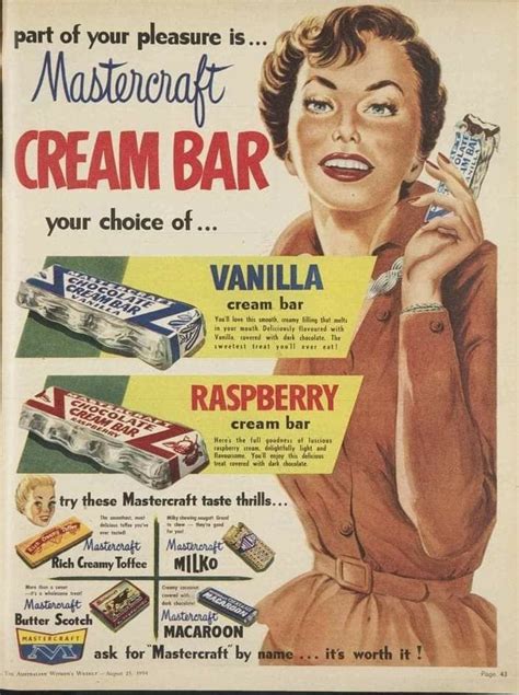 mastercraft bars ~ australia 1954 vintage advertisements vintage ads vintage prints vintage