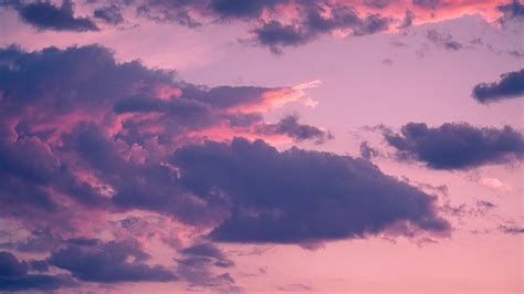 Hd Wallpaper Sky Sunset Clouds Pink Neon Purple Pastel Fading