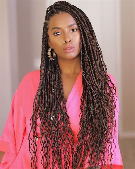 Knotless Box Braids With Curls The Fshn