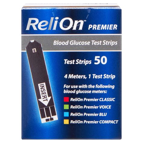Relion Premier Blood Glucose Test Strips Count Walmart Inventory