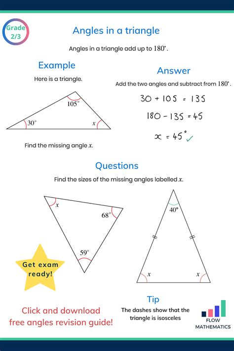 Formule Di Geometria Del Triangolo - Angles in a triangle | Studying math, Angles math geometry, Learning