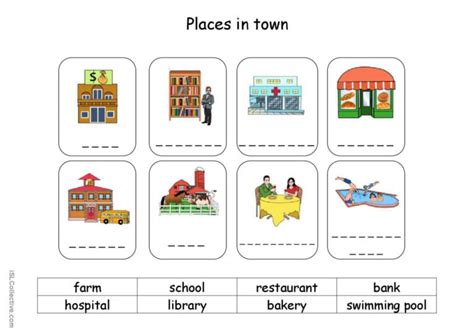 Places In Town Creative Writin English Esl Worksheets Pdf And Doc