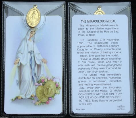 Buy Miraculous Medal ~ Prayer Card and Medal Online at desertcartSri Lanka