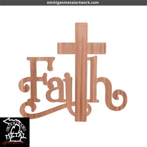 Faith Cross Metal Wall Art Crafted From High Quality Steel In Livonia