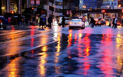 Night City Rain Lights Wallpapers Top Free Night City Rain Lights