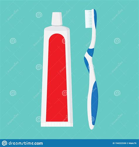 tube of toothpaste and toothbrush brushing teeth stock vector illustration of medical