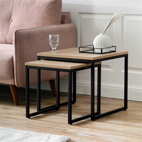 Henley Nested Side Table Nest Of Tables Square Nest Of Tables