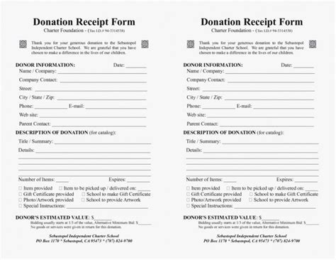 Free Goodwill Donation Receipt Template Pdf Example Posted By Steven