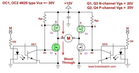 H Bridge Motor Control Using Power Mosfets