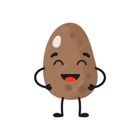Premium Vector Vector Cartoon Cheerful Cute Potato Character