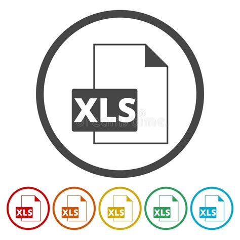 Xls Icon Flat Design Style Eps 10 Stock Vector Illustration Of