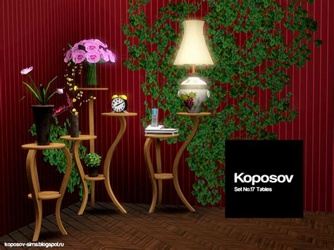 Koposov Objects For The Sims™ Set No17 Tables For The Sims 3