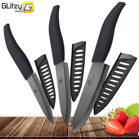 Ceramic Kitchen Knife 4 5 6 Inch Zirconia Black Blade Chef Utility