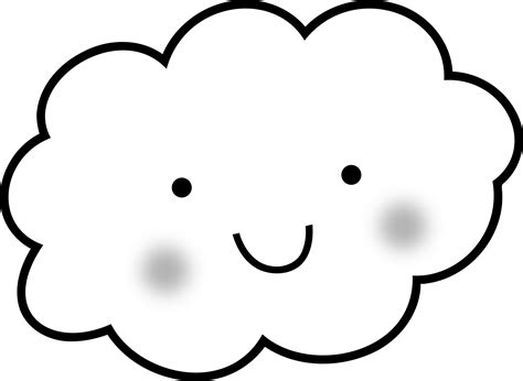 Cloud Clipart Colouring Page Cloud Colouring Page Transparent Free For