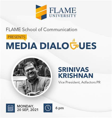 Media Dialogues Media Professional Srinivas Krishnan In Conversation