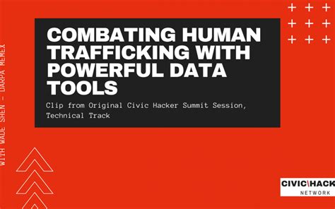 Combating Human Trafficking With Powerful Data Tools Civic Hacker Podcast Episode 8 Civic