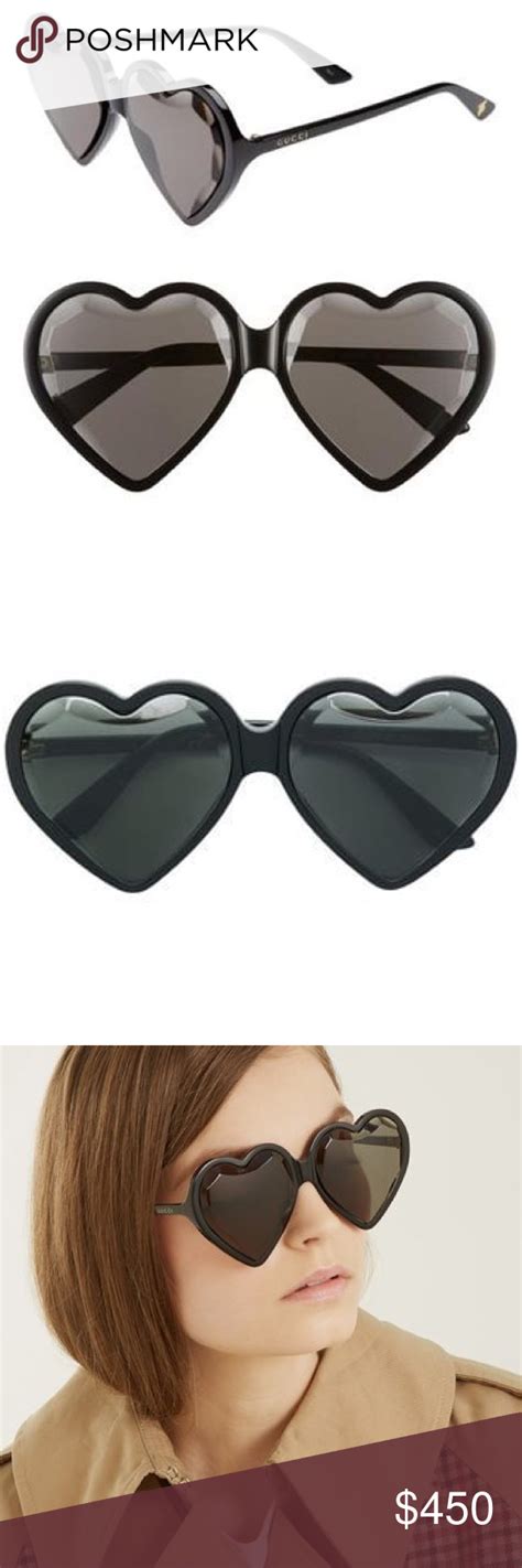 authentic gucci 🖤🖤 oversized heart sunglasses heart sunglasses sunglasses sunglasses