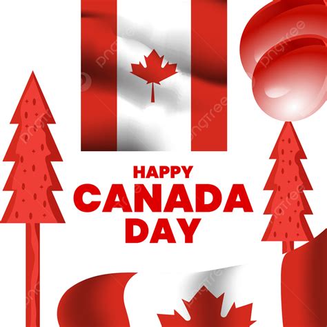 Gambar Latar Belakang Hari Kanada Dengan Bendera Kanada Png