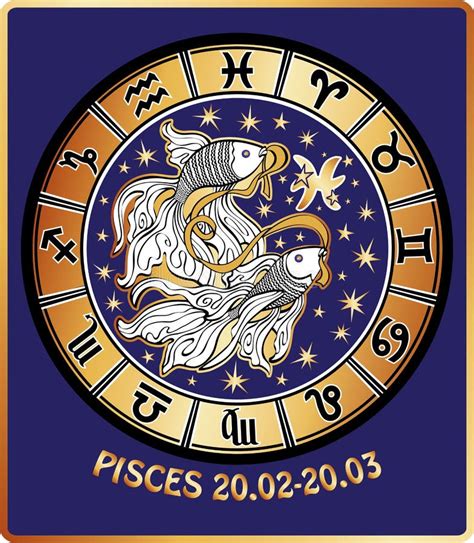 Horoscope Muestra Del Zodiaco De Piscis Ilustración Del Vector
