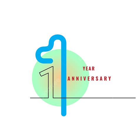 1 Year Anniversary Vector Art Png 1 Year Anniversary Logo Design