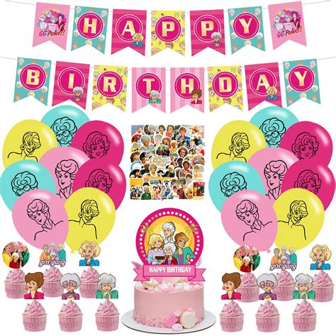 Buy Golden Girl Birthday Party Decorations Party Supplies With Happy