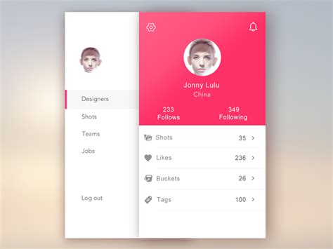 50 User Profile Page — Design Inspiration App Design Page Design