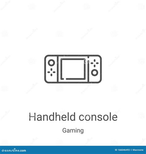 Handheld Console Icon Vector From Gaming Collection Thin Line Handheld