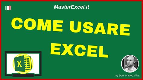 MasterExcel It Come Usare Excel Video Introduttivo All Utilizzo Di Microsoft Excel YouTube