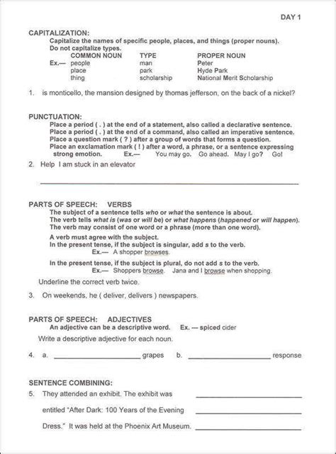 Reading comprehension, vocabulary, grammar and writing. 7th Grade Grammar Worksheets | Homeschooldressage.com