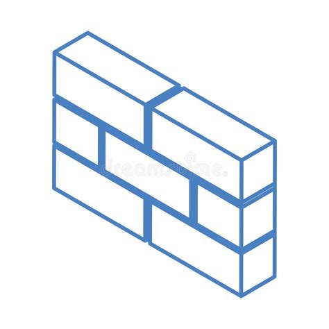 Isometric Repair Construction Wall Brick Work Tool And Equipment Linear